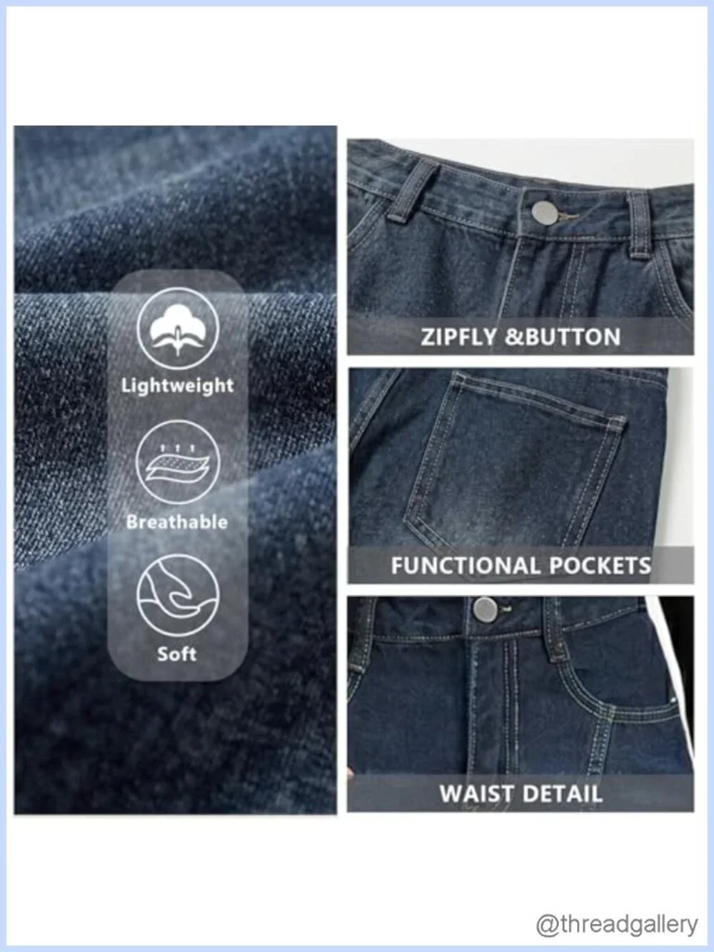 Baggy Jean Shorts for Women Y2k Loose Denim High Rise Long
